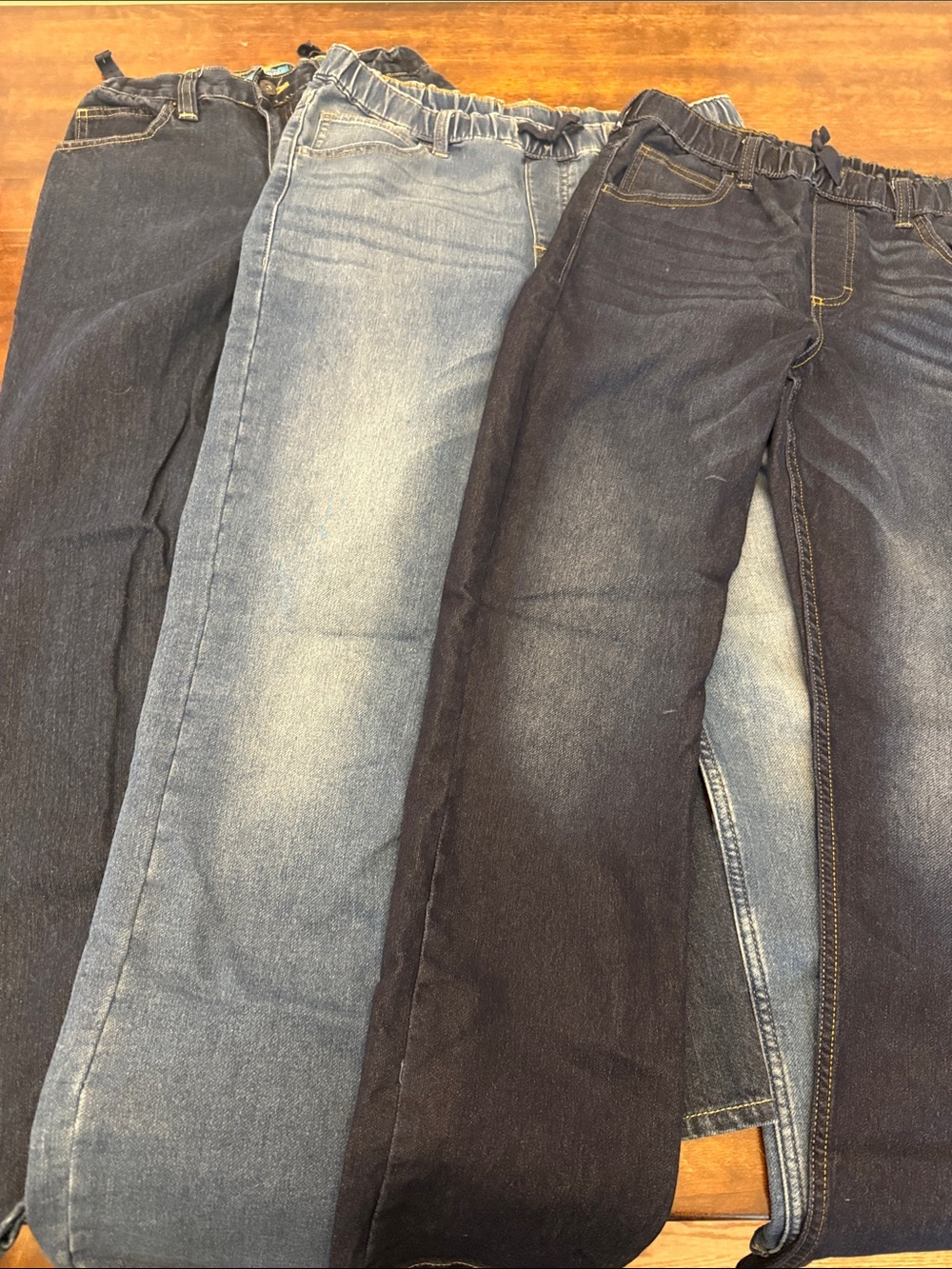 Old Navy Kids Jeans Trio - Dark Indigo and Light Blue Washes